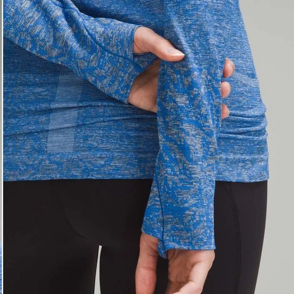 Lululemon Swiftly Tech Long Sleeve 2.0 Contour Form Pipe Dream Blue 10 - Picture 4 of 12